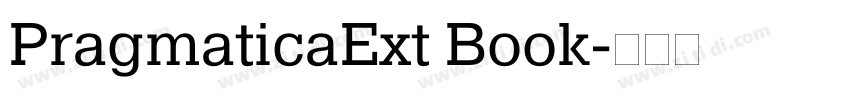 PragmaticaExt Book字体转换